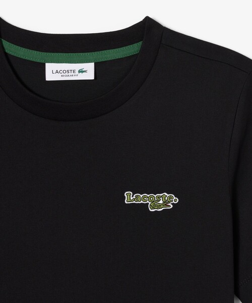 LACOSTE(ラコステ)の「ネーム&ワニロゴパッチ エッセンシャルTシャツ(Tシャツ/カットソー・レディース・グリーン/ブラック・34/38/36/40)」の6枚目の写真