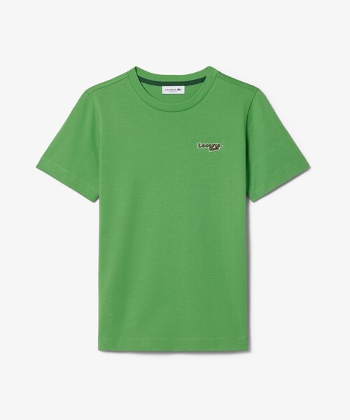 LACOSTE(ラコステ)の「ネーム&ワニロゴパッチ エッセンシャルTシャツ(Tシャツ/カットソー・レディース・グリーン/ブラック・34/38/36/40)」の11枚目の写真