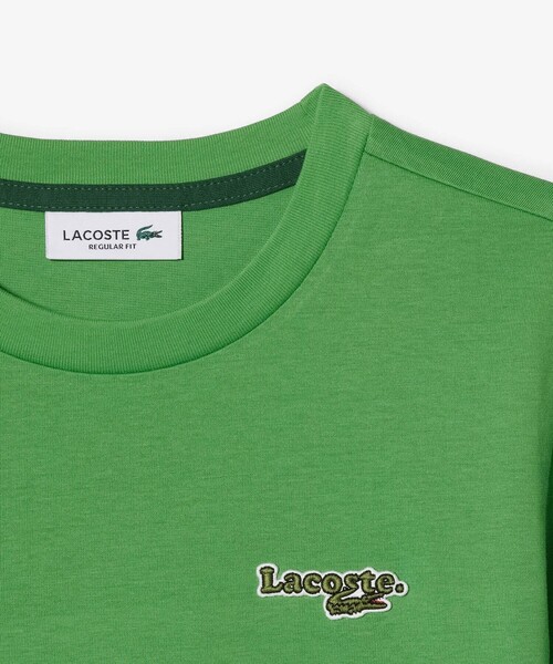 LACOSTE(ラコステ)の「ネーム&ワニロゴパッチ エッセンシャルTシャツ(Tシャツ/カットソー・レディース・グリーン/ブラック・34/38/36/40)」の12枚目の写真