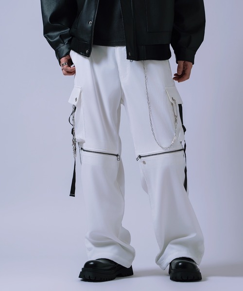 improves(インプローブス)の「チェーン付き カーゴパンツ(カーゴパンツ・メンズ・ホワイト/ブラック・LARGE/MEDIUM)」の12枚目の写真