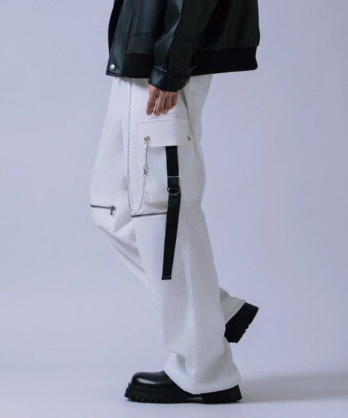 improves(インプローブス)の「チェーン付き カーゴパンツ(カーゴパンツ・メンズ・ホワイト/ブラック・LARGE/MEDIUM)」の13枚目の写真