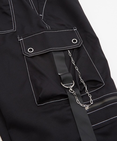improves(インプローブス)の「チェーン付き カーゴパンツ(カーゴパンツ・メンズ・ホワイト/ブラック・LARGE/MEDIUM)」の3枚目の写真