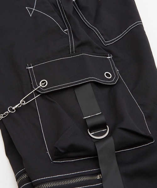 improves(インプローブス)の「チェーン付き カーゴパンツ(カーゴパンツ・メンズ・ホワイト/ブラック・LARGE/MEDIUM)」の4枚目の写真