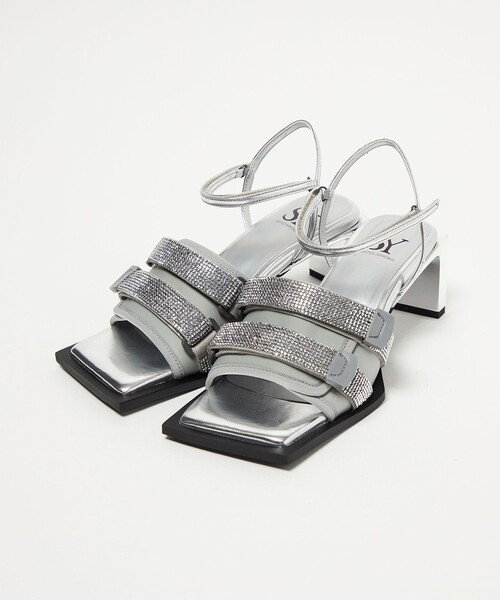 SY UNITED ARROWS(シーユナイテッドアローズ)の「<SY> ダブルベルクロビジュー サンダル55↑(サンダル・レディース・ゴールド/ブラック/シルバー・25cm/24.5cm/24cm/23.5cm/23cm/22.5cm/22cm)」の4枚目の写真