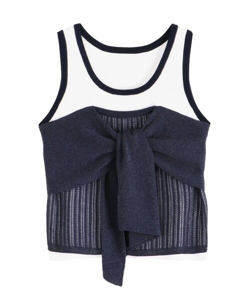 LAGUNAMOON(ラグナムーン)の「レイヤードデザインノースリニット 【夏服】(ニット/セーター・レディース・ホワイト/ブラック/ピンク・FREE)」の20枚目の写真