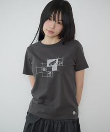 エンジェルスクエアスリムフィットTシャツ[チャコール]