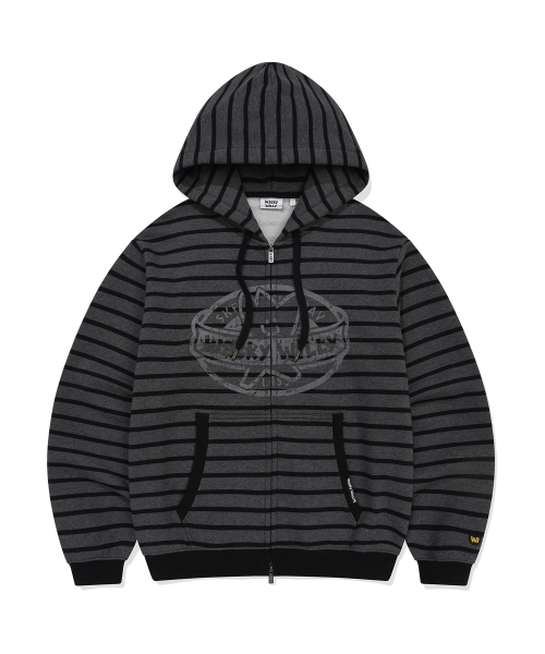 Wacky WiLLy(ワッキーウィリー)の「ストライプフードジップアップグレー(パーカー・レディース・その他・SMALL/MEDIUM/LARGE/X-LARGE)」の5枚目の写真