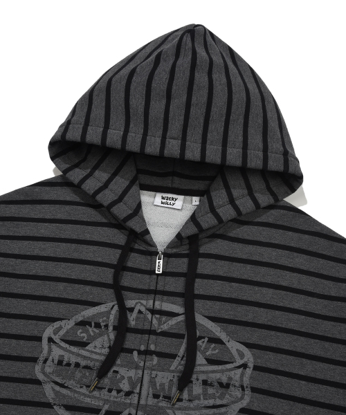 Wacky WiLLy(ワッキーウィリー)の「ストライプフードジップアップグレー(パーカー・レディース・その他・SMALL/MEDIUM/LARGE/X-LARGE)」の7枚目の写真