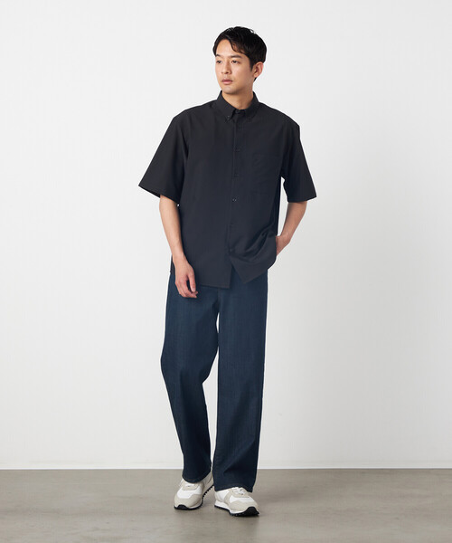 COMME CA ISM（コムサイズム）の「8.5OZ デニム ワイドテーパードパンツ（デニムパンツ・メンズ・ネイビー/サックスブルー・LARGE/SMALL/MEDIUM）」の22枚目の写真