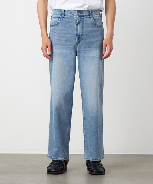 COMME CA ISM（コムサイズム）の「8.5OZ デニム ワイドテーパードパンツ（デニムパンツ・メンズ・ネイビー/サックスブルー・LARGE/SMALL/MEDIUM）」の9枚目の写真