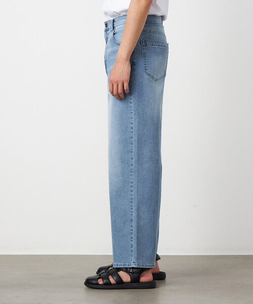 COMME CA ISM（コムサイズム）の「8.5OZ デニム ワイドテーパードパンツ（デニムパンツ・メンズ・ネイビー/サックスブルー・LARGE/SMALL/MEDIUM）」の10枚目の写真