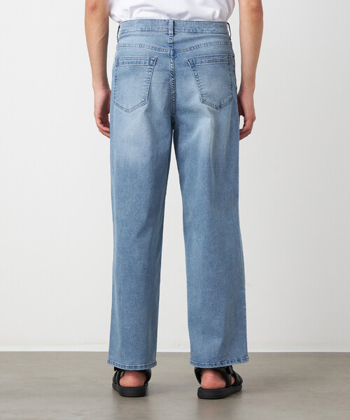 COMME CA ISM（コムサイズム）の「8.5OZ デニム ワイドテーパードパンツ（デニムパンツ・メンズ・ネイビー/サックスブルー・LARGE/SMALL/MEDIUM）」の11枚目の写真