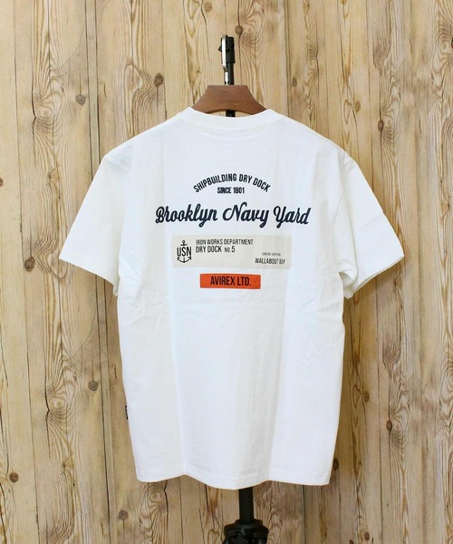 AVIREX(アヴィレックス)の「S/S PATCHED TEE "Brooklyn"(Tシャツ/カットソー・メンズ・オレンジ/ネイビー/ブラック/ホワイト・L/XXL/XL/M)」の6枚目の写真