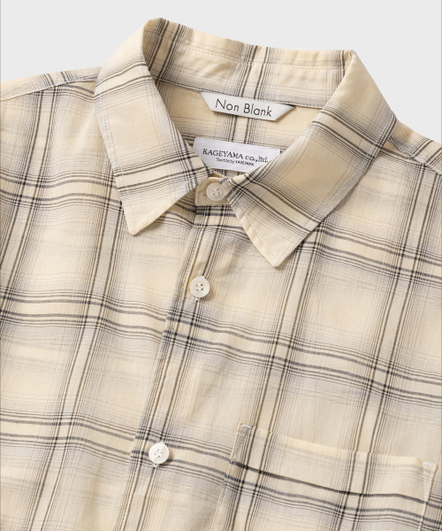 NONBLANK（ノンブランク）の「クラウドコットンチェックLSシャツ_YELLOW（シャツ/ブラウス・メンズ・イエロー・MEDIUM/LARGE/X-LARGE）」の3枚目の写真