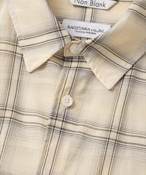 NONBLANK（ノンブランク）の「クラウドコットンチェックLSシャツ_YELLOW（シャツ/ブラウス・メンズ・イエロー・MEDIUM/LARGE/X-LARGE）」の4枚目の写真