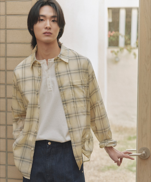 NONBLANK（ノンブランク）の「クラウドコットンチェックLSシャツ_YELLOW（シャツ/ブラウス・メンズ・イエロー・MEDIUM/LARGE/X-LARGE）」の10枚目の写真
