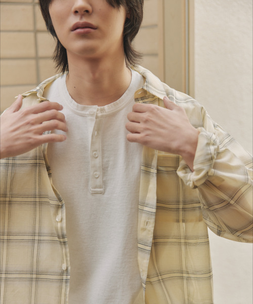 NONBLANK（ノンブランク）の「クラウドコットンチェックLSシャツ_YELLOW（シャツ/ブラウス・メンズ・イエロー・MEDIUM/LARGE/X-LARGE）」の11枚目の写真