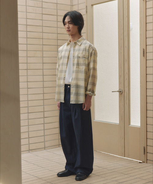 NONBLANK（ノンブランク）の「クラウドコットンチェックLSシャツ_YELLOW（シャツ/ブラウス・メンズ・イエロー・MEDIUM/LARGE/X-LARGE）」の13枚目の写真