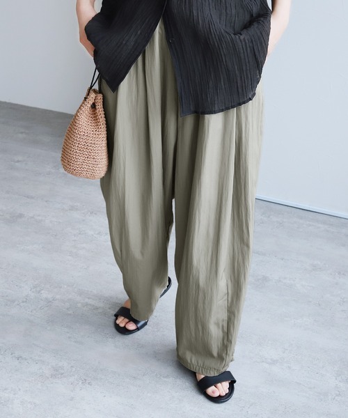 reca（レカ）の「イージーワイドコクーンパンツ（その他パンツ・レディース・ブラック/レモンイエロー/グレイッシュベージュ・FREE）」の4枚目の写真