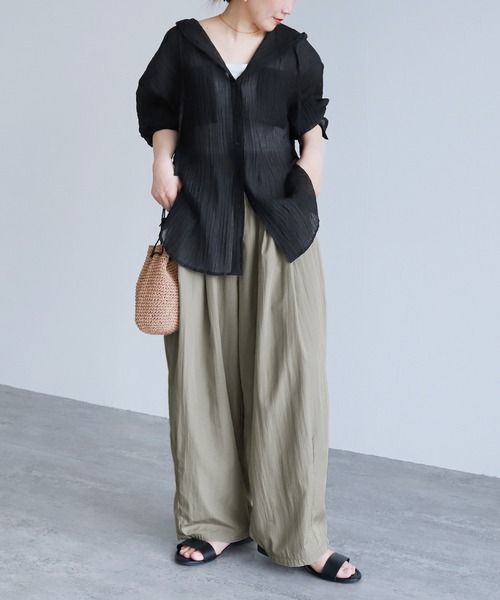 reca（レカ）の「イージーワイドコクーンパンツ（その他パンツ・レディース・ブラック/レモンイエロー/グレイッシュベージュ・FREE）」の7枚目の写真