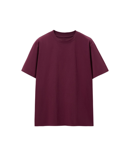 BUTTON SEOUL(ボタンソウル)の「ソロナクールタッチパフォーマンスラウンドネックTシャツ(8色)(Tシャツ/カットソー・メンズ・ホワイト/ブラック/パープル/グレー/レッド/カーキ/イエロー/ブルー・M/L/XL)」の6枚目の写真