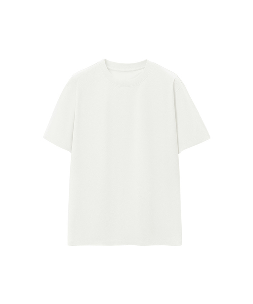 BUTTON SEOUL(ボタンソウル)の「ソロナクールタッチパフォーマンスラウンドネックTシャツ(8色)(Tシャツ/カットソー・メンズ・ホワイト/ブラック/パープル/グレー/レッド/カーキ/イエロー/ブルー・M/L/XL)」の2枚目の写真