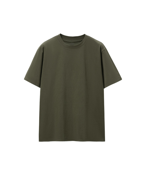 BUTTON SEOUL(ボタンソウル)の「ソロナクールタッチパフォーマンスラウンドネックTシャツ(8色)(Tシャツ/カットソー・メンズ・ホワイト/ブラック/パープル/グレー/レッド/カーキ/イエロー/ブルー・M/L/XL)」の4枚目の写真