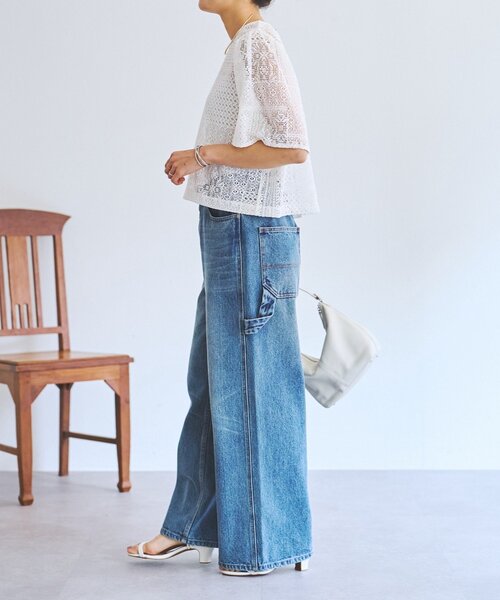 LIVETART（リヴェタート）の「《ZOZO先行予約開始》フレアスリーブレースプルオーバー（シャツ/ブラウス・レディース・ホワイト/ブラック・FREE）」の8枚目の写真