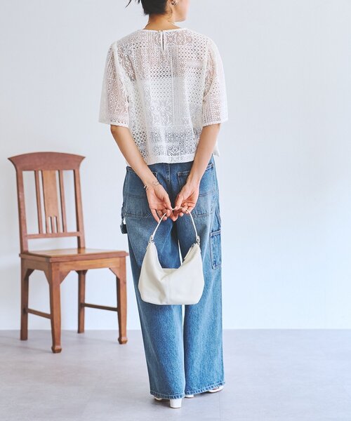 LIVETART（リヴェタート）の「《ZOZO先行予約開始》フレアスリーブレースプルオーバー（シャツ/ブラウス・レディース・ホワイト/ブラック・FREE）」の9枚目の写真