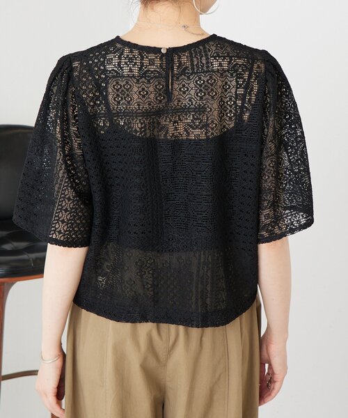 LIVETART（リヴェタート）の「《ZOZO先行予約開始》フレアスリーブレースプルオーバー（シャツ/ブラウス・レディース・ホワイト/ブラック・FREE）」の13枚目の写真