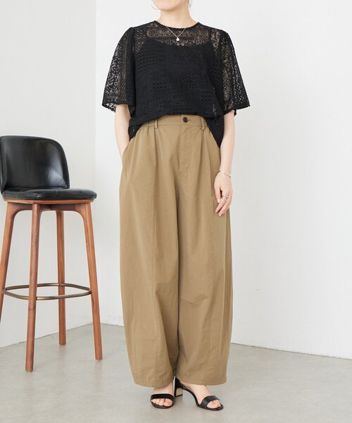 LIVETART（リヴェタート）の「《ZOZO先行予約開始》フレアスリーブレースプルオーバー（シャツ/ブラウス・レディース・ホワイト/ブラック・FREE）」の15枚目の写真