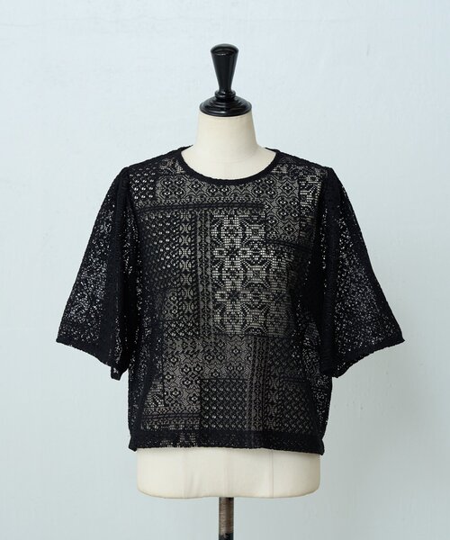 LIVETART（リヴェタート）の「《ZOZO先行予約開始》フレアスリーブレースプルオーバー（シャツ/ブラウス・レディース・ホワイト/ブラック・FREE）」の19枚目の写真