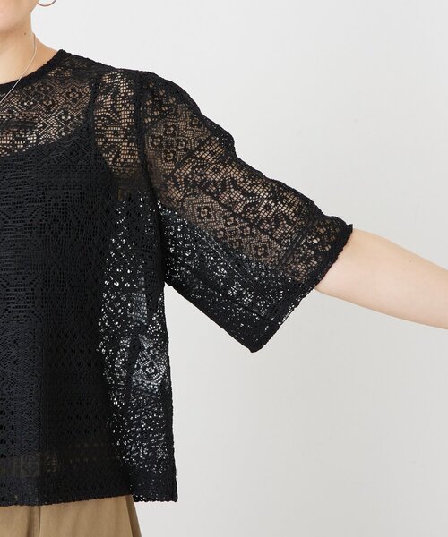 LIVETART（リヴェタート）の「《ZOZO先行予約開始》フレアスリーブレースプルオーバー（シャツ/ブラウス・レディース・ホワイト/ブラック・FREE）」の22枚目の写真