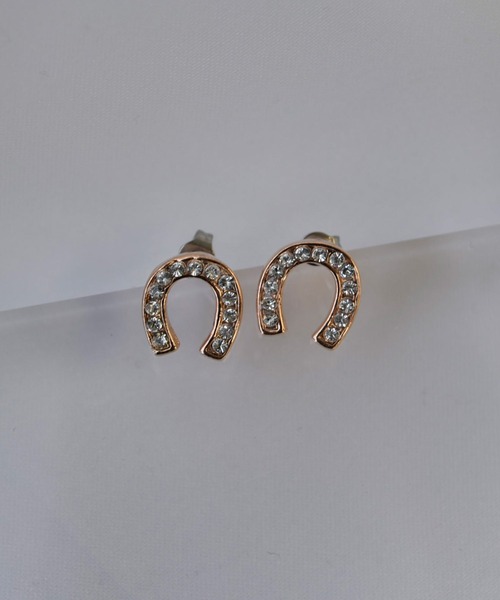 LA MUe(ラミュー)の「【LA MUE】日本製 ニッケルフリー ホースシュー ピアス(ピアス(両耳用)・レディース・シルバー/ゴールド/ピンクゴールド・FREE)」の3枚目の写真
