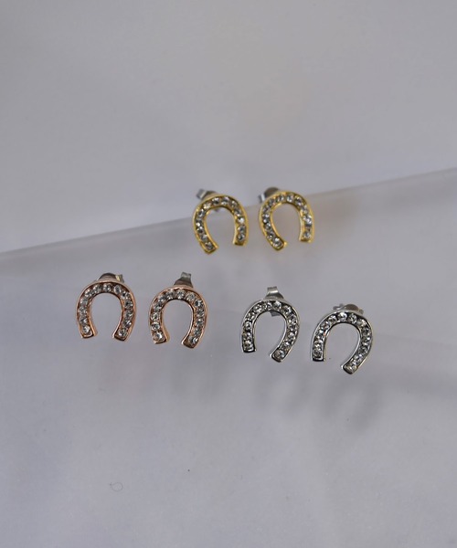 LA MUe(ラミュー)の「【LA MUE】日本製 ニッケルフリー ホースシュー ピアス(ピアス(両耳用)・レディース・シルバー/ゴールド/ピンクゴールド・FREE)」の8枚目の写真