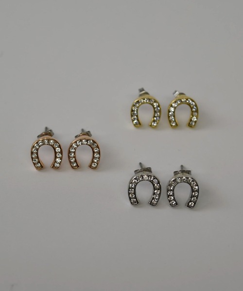 LA MUe(ラミュー)の「【LA MUE】日本製 ニッケルフリー ホースシュー ピアス(ピアス(両耳用)・レディース・シルバー/ゴールド/ピンクゴールド・FREE)」の12枚目の写真