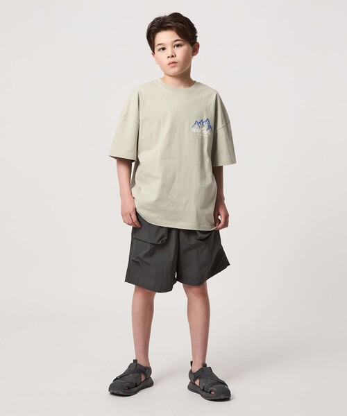 WILD THINGS（ワイルドシングス）の「【別注】＜WILD THINGS＞ マウンテン ショートスリーブ Tシャツ / キッズ 140cm-160cm（Tシャツ/カットソー・キッズ・オリーブ/ダークグレー/イエロー・L(160cm)/M(140-150cm)）」の7枚目の写真