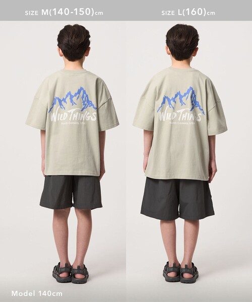 WILD THINGS（ワイルドシングス）の「【別注】＜WILD THINGS＞ マウンテン ショートスリーブ Tシャツ / キッズ 140cm-160cm（Tシャツ/カットソー・キッズ・オリーブ/ダークグレー/イエロー・L(160cm)/M(140-150cm)）」の10枚目の写真