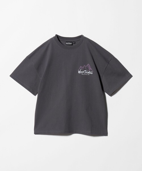 WILD THINGS（ワイルドシングス）の「【別注】＜WILD THINGS＞ マウンテン ショートスリーブ Tシャツ / キッズ 140cm-160cm（Tシャツ/カットソー・キッズ・オリーブ/ダークグレー/イエロー・L(160cm)/M(140-150cm)）」の17枚目の写真