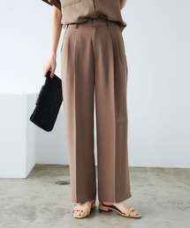 CROSS FUNCTION（クロスファンクション）の「《防シワ》サマナチュラリュクス ツータックワイドパンツ【CROSS FUNCTION クロスファンクション】（スラックス）」