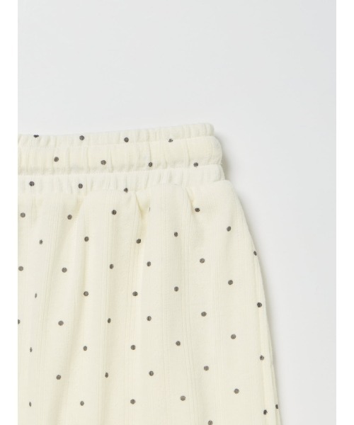 tutuanna(チュチュアンナ)の「【ブラ紐が隠せる】ショートパンツ ドット柄ルームウェア3点セット(ルームウェア/パジャマ・レディース・オフホワイト/ネイビー・M)」の7枚目の写真