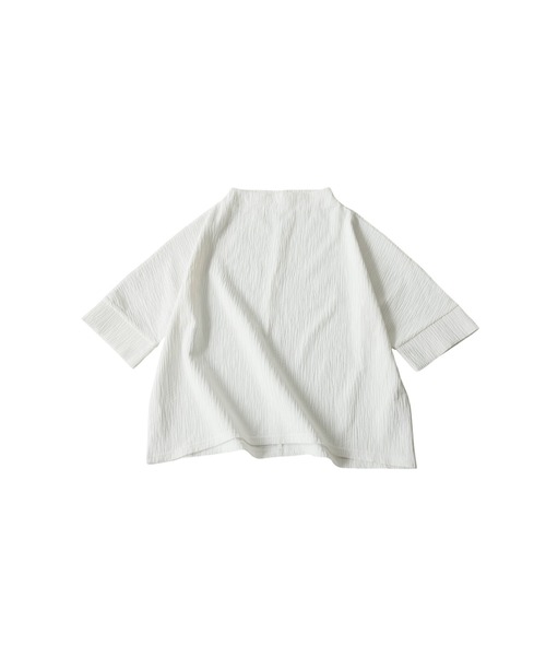 antiqua(アンティカ)の「モックネック 楊柳 カットソー(Tシャツ/カットソー・レディース・ホワイト/ネイビー/ブラック・ONESIZE)」の12枚目の写真