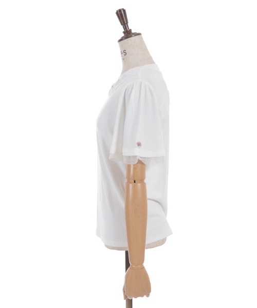 axes femme(アクシーズファム)の「吸水速乾ローズリブPO(Tシャツ/カットソー・レディース・ホワイト/サックスブルー/ブラック・FREE)」の5枚目の写真