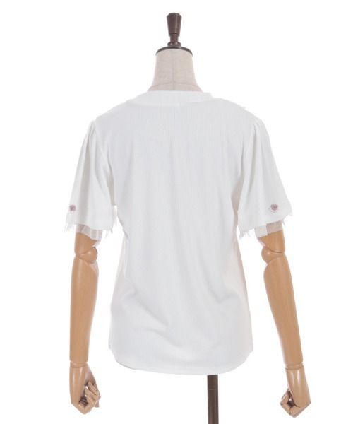 axes femme(アクシーズファム)の「吸水速乾ローズリブPO(Tシャツ/カットソー・レディース・ホワイト/サックスブルー/ブラック・FREE)」の6枚目の写真