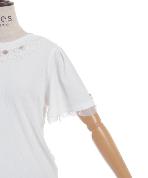 axes femme(アクシーズファム)の「吸水速乾ローズリブPO(Tシャツ/カットソー・レディース・ホワイト/サックスブルー/ブラック・FREE)」の11枚目の写真