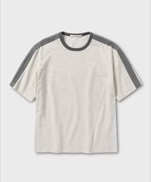 ミニマルサッカーTシャツ_MELANGE IVORY
