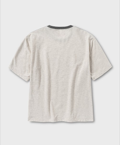 NONBLANK（ノンブランク）の「ミニマルサッカーTシャツ_MELANGE IVORY（Tシャツ/カットソー・メンズ・アイボリー・MEDIUM/LARGE/X-LARGE）」の2枚目の写真