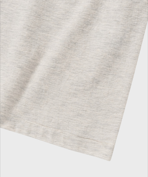 NONBLANK（ノンブランク）の「ミニマルサッカーTシャツ_MELANGE IVORY（Tシャツ/カットソー・メンズ・アイボリー・MEDIUM/LARGE/X-LARGE）」の5枚目の写真