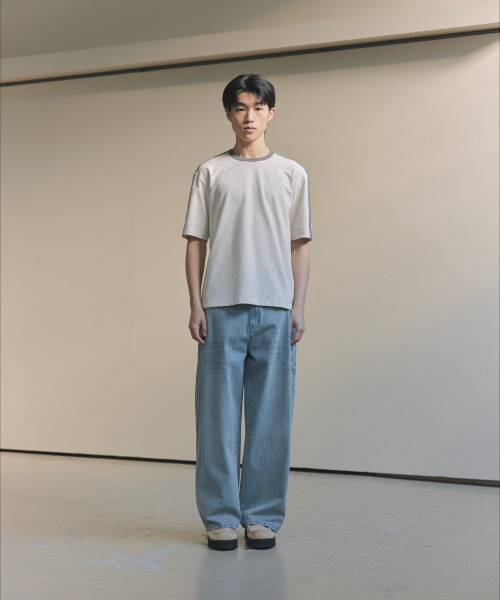 NONBLANK（ノンブランク）の「ミニマルサッカーTシャツ_MELANGE IVORY（Tシャツ/カットソー・メンズ・アイボリー・MEDIUM/LARGE/X-LARGE）」の9枚目の写真