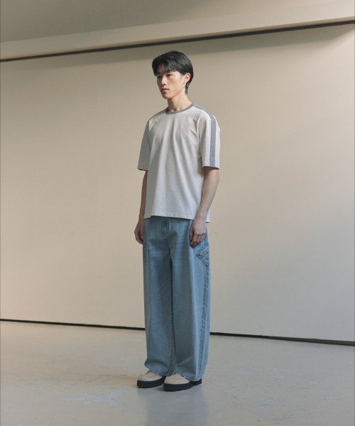 NONBLANK（ノンブランク）の「ミニマルサッカーTシャツ_MELANGE IVORY（Tシャツ/カットソー・メンズ・アイボリー・MEDIUM/LARGE/X-LARGE）」の10枚目の写真